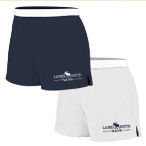 Camp Laurel South Maine Ladies/Teen Moose Logo Soffe Cheer Shorts Bundle S NEW